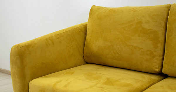 Диван прямой Дана (2М) ТД 363 искусственная замша горчичный