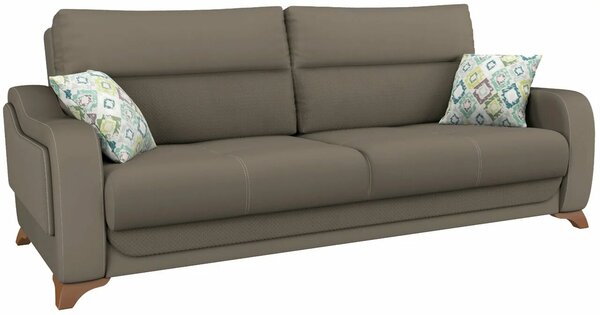 Диван прямой Фрея ТД 192 велюр перламутрово-коричневый, ромбы цветные