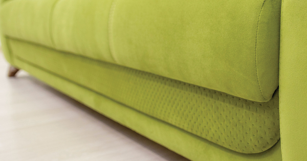 Диван прямой Фрея ТД 194 велюр яблочный, белые пионы