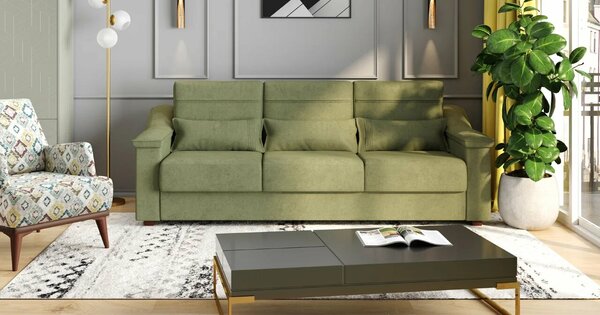 Диван прямой Холидей ТД 148 рогожка оливковый