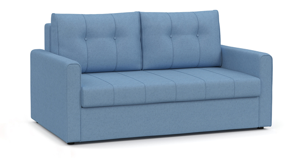 Диван прямой Лео (138) ТД 348 жаккард светлый деним