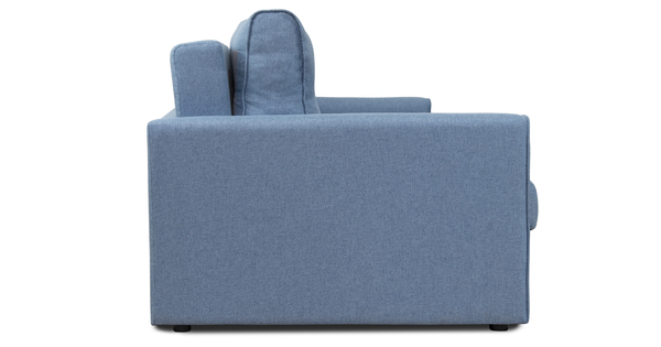 Диван прямой Лео (138) ТД 348 жаккард светлый деним