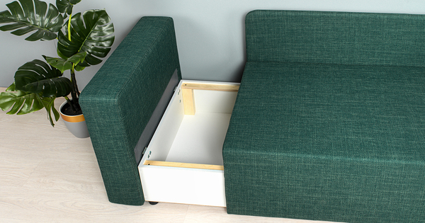 Диван прямой Плей ТД 221 жаккард зеленый