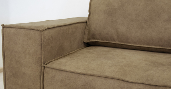 Диван прямой Пола ТД 206 искусственная замша ореховый