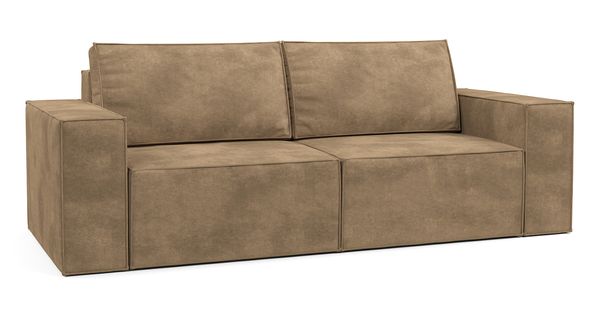 Диван прямой Пола ТД 206 искусственная замша ореховый