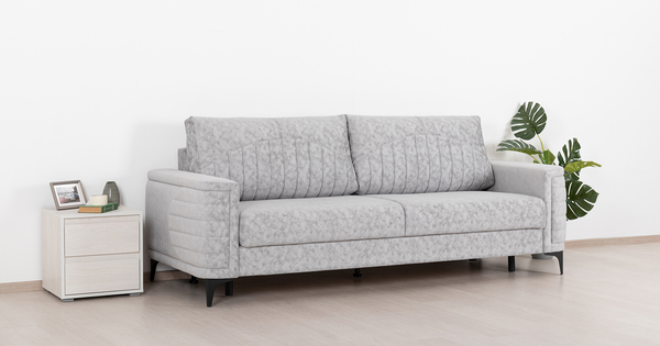 Диван прямой Руди ТД 460 велюр светло-серый