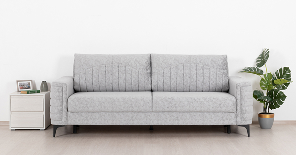 Диван прямой Руди ТД 460 велюр светло-серый