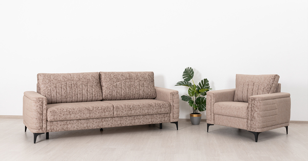 Диван прямой Руди ТД 461 велюр бежевый