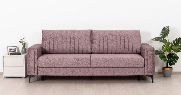 Диван прямой Руди ТД 462 велюр сиреневый