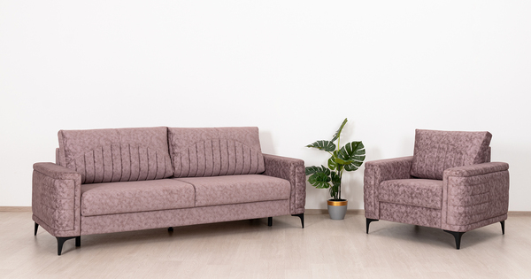 Диван прямой Руди ТД 462 велюр сиреневый