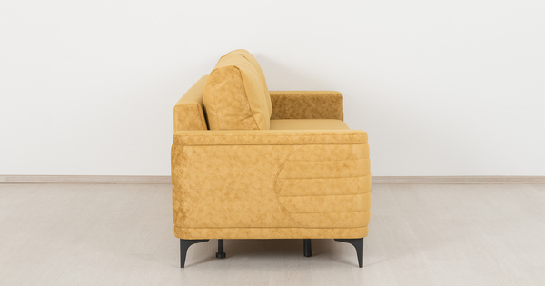 Диван прямой Руди ТД 463 велюр горчичный