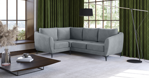 Диван угловой Дана (2МУ) ТД 365 искусственная замша серый