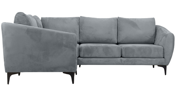 Диван угловой Дана (2МУ) ТД 365 искусственная замша серый