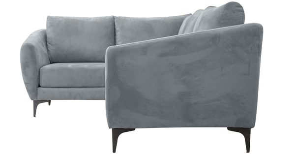 Диван угловой Дана (2МУ) ТД 365 искусственная замша серый