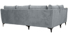 Диван угловой Дана (2МУ) ТД 365 искусственная замша серый