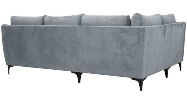 Диван угловой Дана (2МУ) ТД 365 искусственная замша серый