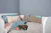 Кровать детская Джастин 11.55 белый PE шагрень с бортиком и накладкой-карманом (спальное место 80 х 160)