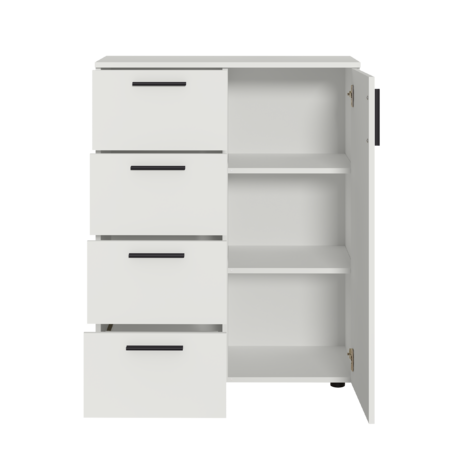 Гостиная Эйр композиция 2 белый PE шагрень, собирается на любую сторону