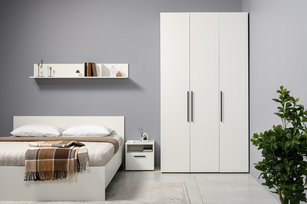 Шкаф комбинированный Эйр 13.182 белый PE шагрень