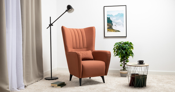 Кресло для отдыха Феличе ТК 527 велюр Велутто 55 терракотовый