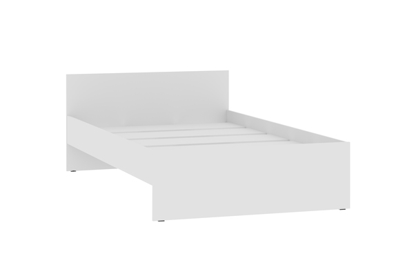 Кровать Симпл НМ 011.53-02 с жестким основанием ЛДСП (спальное место 120х200) белый фасадный