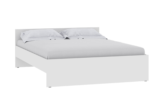 Кровать Симпл НМ 011.53 с жестким основанием ЛДСП (спальное место 160х200) белый фасадный