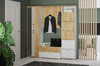Шкаф для одежды Санти НМ 013.40 белый фасадный, дуб крафт золотой