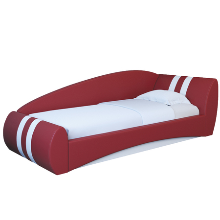 Интерьерная кровать Гольф 180 кожзам марвел ред/вайт