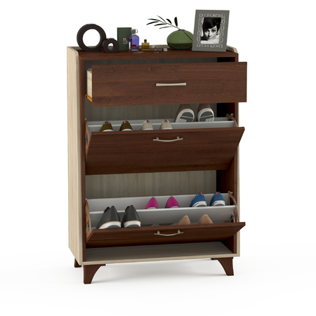 Обувница 2 в прихожую Келли дуб сонома, дуб кальяри