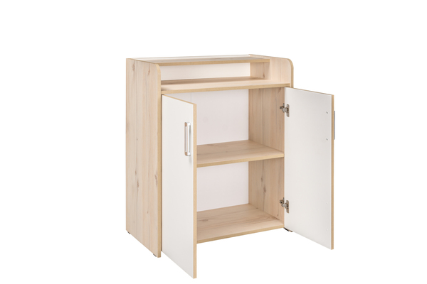 Комод Веста 13.102 гаскон пайн светлый, белый PE шагрень