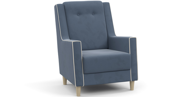 Кресло для отдыха Айрин ТК 325 велюр стальной синий