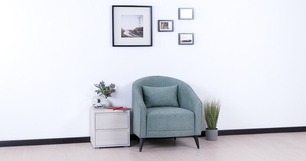 Кресло для отдыха Бернис ТК 443 шенилл серо-ментоловый