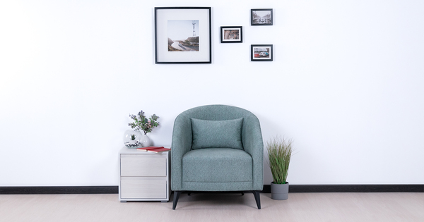 Кресло для отдыха Бернис ТК 443 шенилл серо-ментоловый