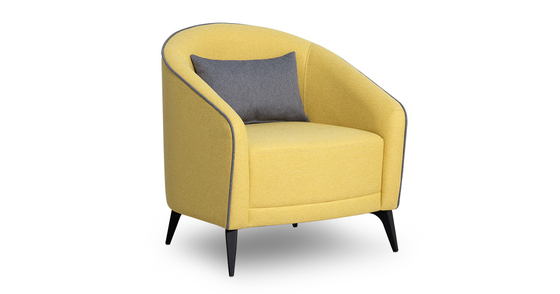 Кресло для отдыха Бернис ТК 447 рогожка желтый, темно-серый
