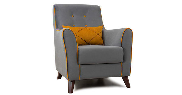 Кресло для отдыха Френсис ТК 259 велюр Амиго грей кварцевый серый