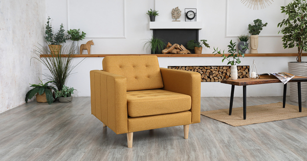 Кресло для отдыха Гарнет ТК 435 рогожка горчичный