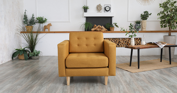 Кресло для отдыха Гарнет ТК 435 рогожка горчичный