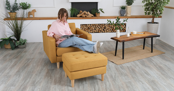 Кресло для отдыха Гарнет ТК 435 рогожка горчичный