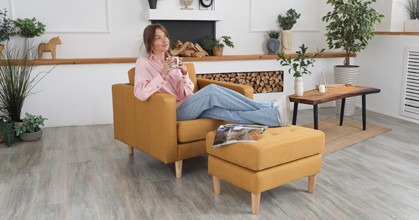 Кресло для отдыха Гарнет ТК 435 рогожка горчичный