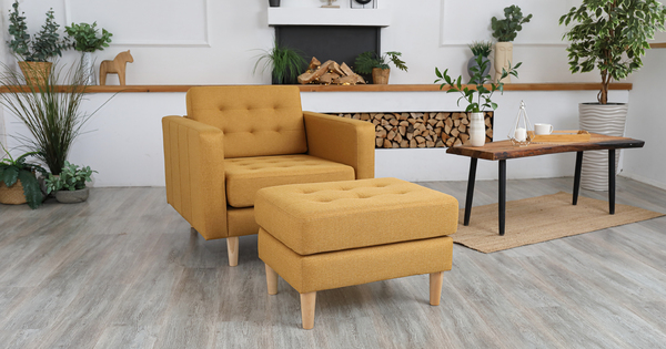 Кресло для отдыха Гарнет ТК 435 рогожка горчичный