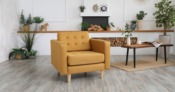 Кресло для отдыха Гарнет ТК 435 рогожка горчичный