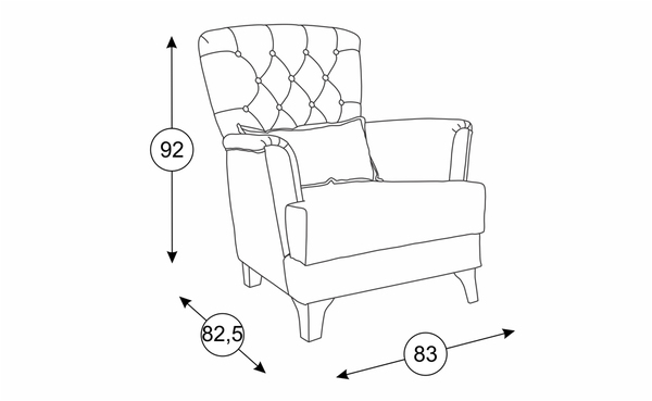 Кресло для отдыха Ирис ТК 581 велюр бежевый кофейный