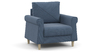Кресло для отдыха Иветта ТК 358 велюр серо-синий
