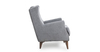 Кресло для отдыха Плимут ТК 377 велюр серый, кожзам шоколадный