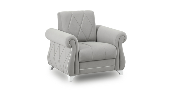 Кресло для отдыха Роуз ТК 414 велюр светло-серый