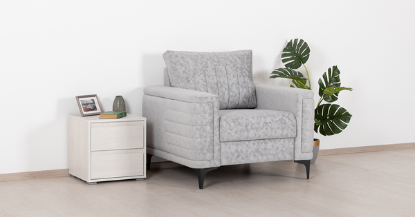 Кресло для отдыха Руди ТК 460 велюр светло-серый