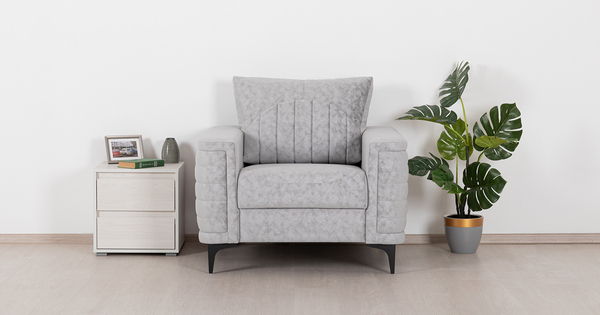 Кресло для отдыха Руди ТК 460 велюр светло-серый