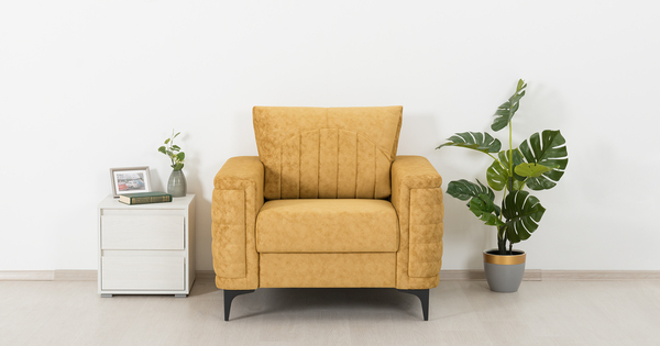 Кресло для отдыха Руди ТК 463 велюр горчичный