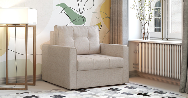 Кресло-кровать Лео (72) ТК 345 жаккард бежевый
