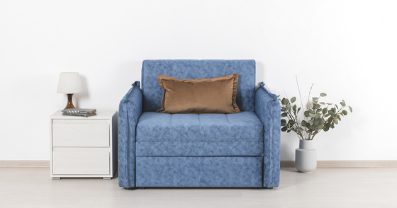 Кресло-кровать Виола (85) ТК 235 велюр темно-синий
